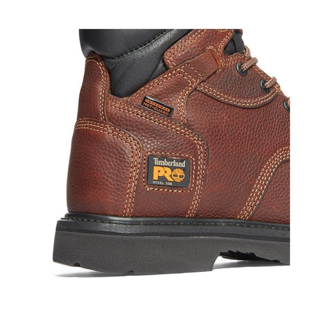 Timberland Pro Flexshield Img 6-Inch Steel-Toe Work Boot Brown 50504 Heel View