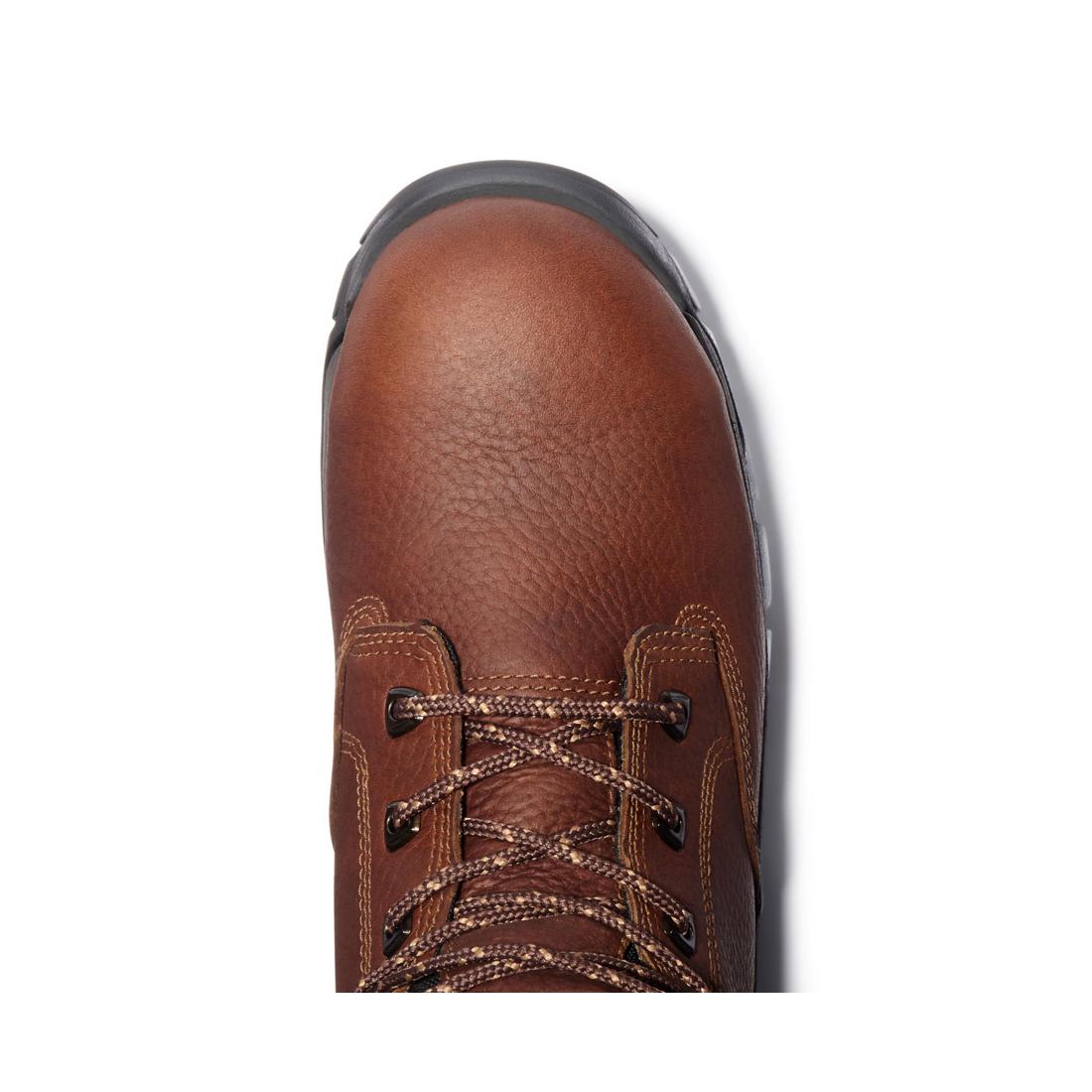 Timberland Pro Helix 6 Inch Soft-Toe Boot Brown Front-upper View