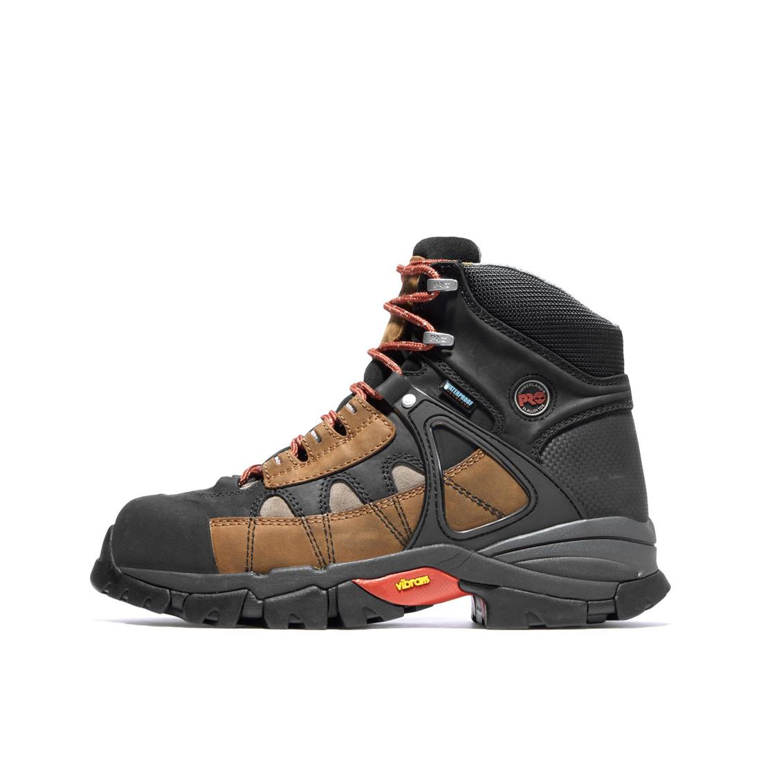 Timberland Pro Hyperion 6 Inch Alloy-Toe Waterproof Work Boot Brown 90646 Lateral View