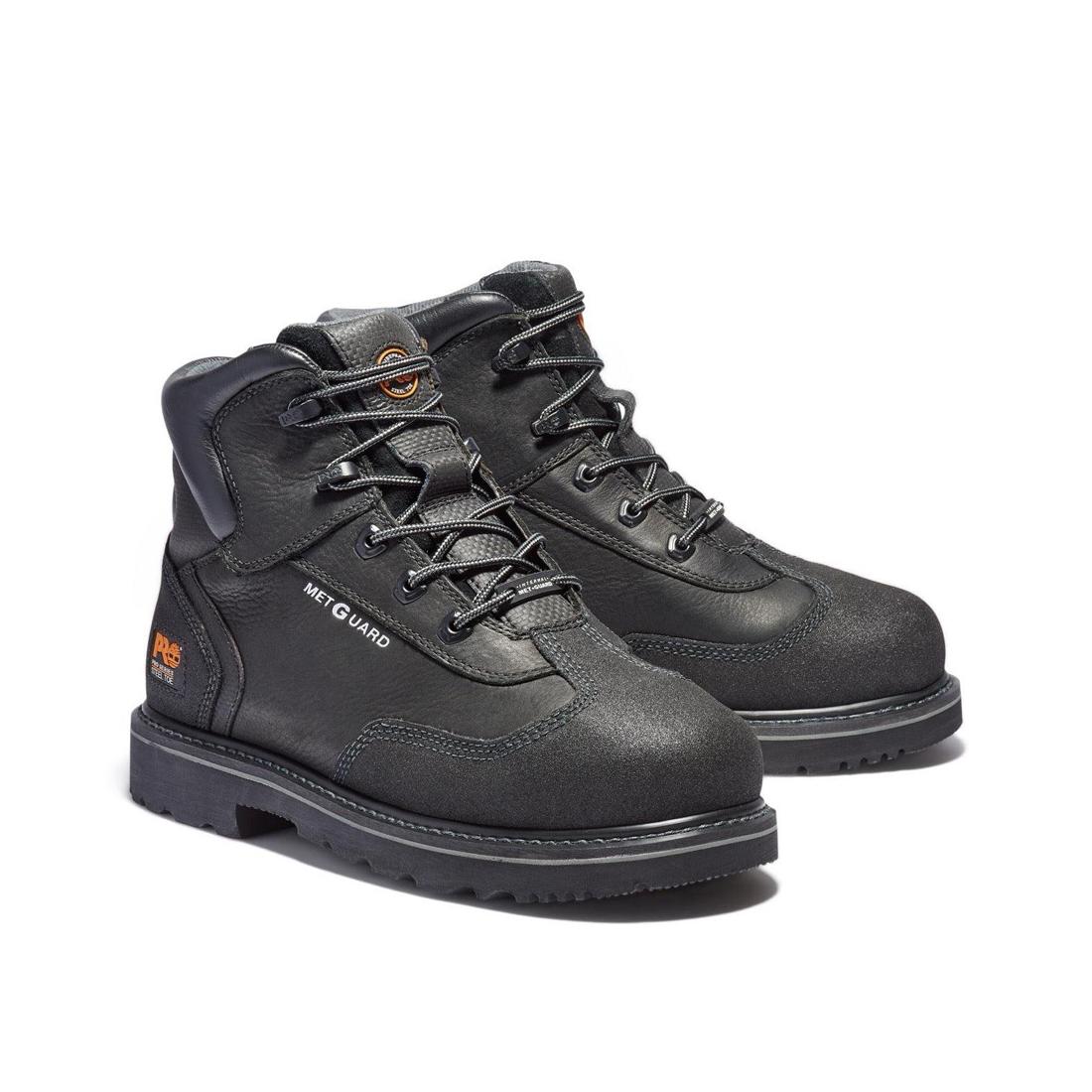 Timberland Pro Internal Met Guard 6 Inch Steel-Toe Work Boot Black 85516 Both View