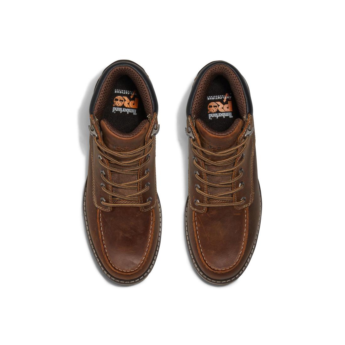 Timberland Pro Irvine 6 Inch Soft-Toe Wedge Work Boot Brown Front-upper View