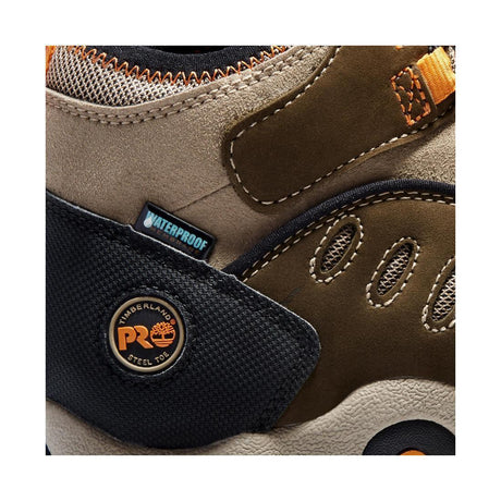 Timberland Pro Mudslinger Steel-Toe Waterproof Work Boot Brown 86515 Detail View