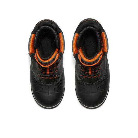 Timberland Pro Pac Max 10-Inch Waterproof Composite-Toe Work Boot Fp Csa Black/Orange Front-upper View