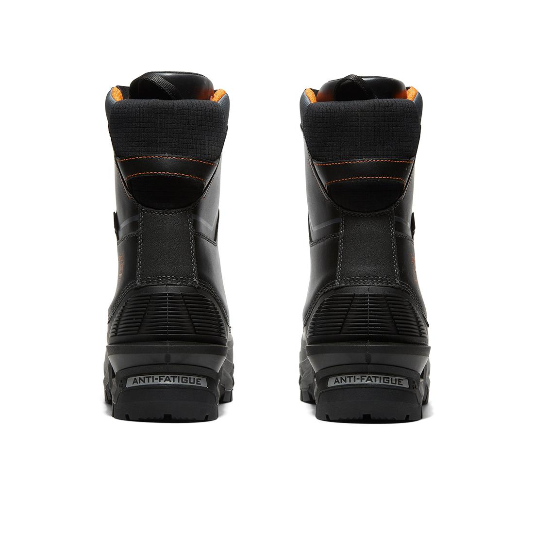 Timberland Pro Pac Max 10-Inch Waterproof Composite-Toe Work Boot Fp Csa Black/Orange korn, TB1A5QXJ Pair Rear Image