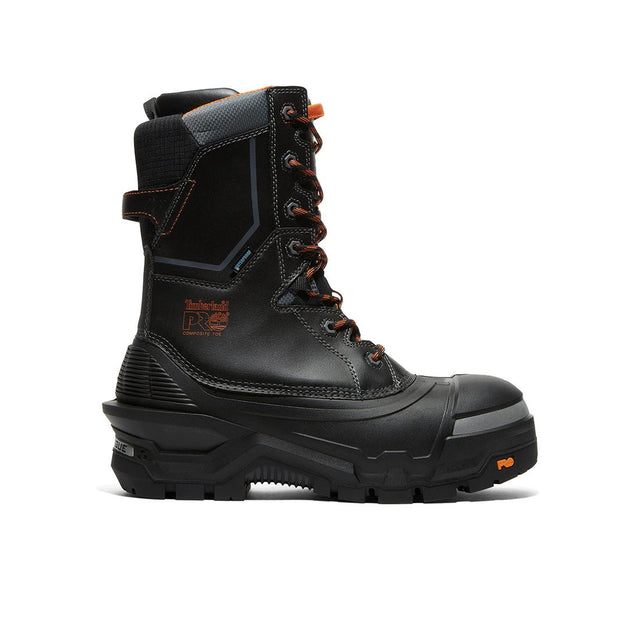Timberland Pro Pac Max 10-Inch Waterproof Composite-Toe Work Boot Fp Csa Black/Orange korn, TB1A5QXJ Hero Image