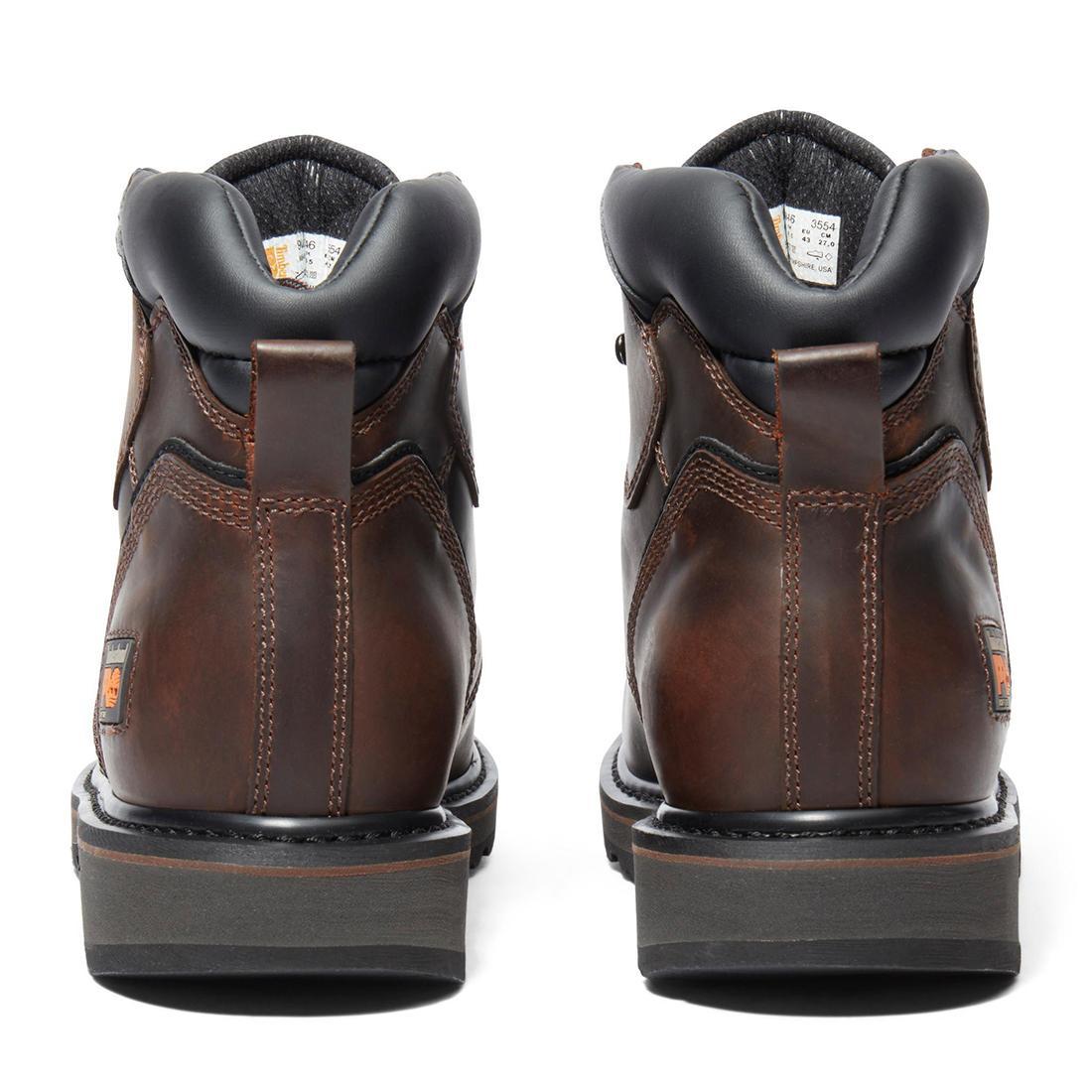 Timberland Pro Pit Boss 6 Inch Soft-Toe Boot Brown 33046 Back View