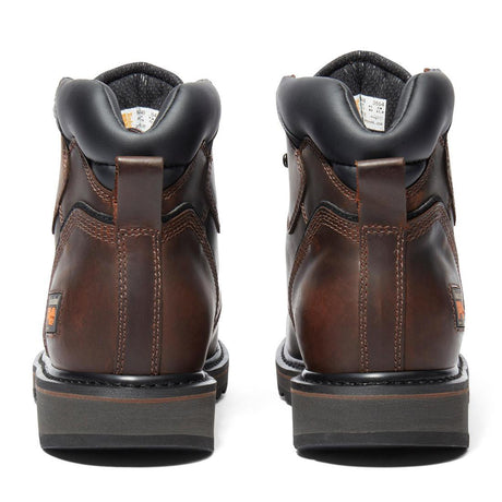 Timberland Pro Pit Boss 6 Inch Soft-Toe Boot Brown 33046 Back View