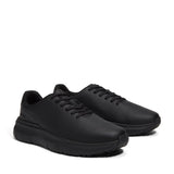 Timberland Pro Power Shift Slip Resistant Shoes – Black Leather Front-upper View