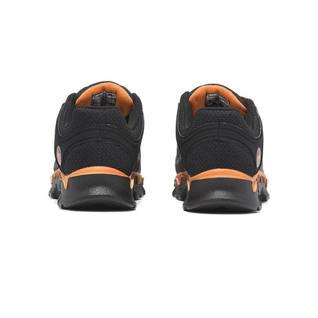 Timberland Pro Powertrain Sport Alloy-Toe Work Shoe Black Orange Front-upper View