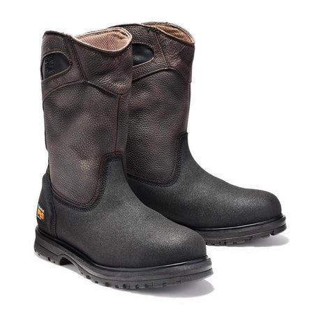 Timberland Pro Powerwelt Steel-Toe Pull-On Work Boot Brown 53522,DISCONTINUED,LOLA
