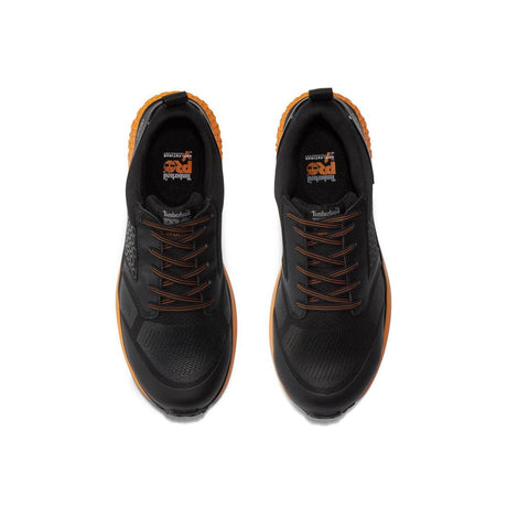Timberland Pro Reaxion Composite-Toe Work Shoe Black\Orange Front-upper View