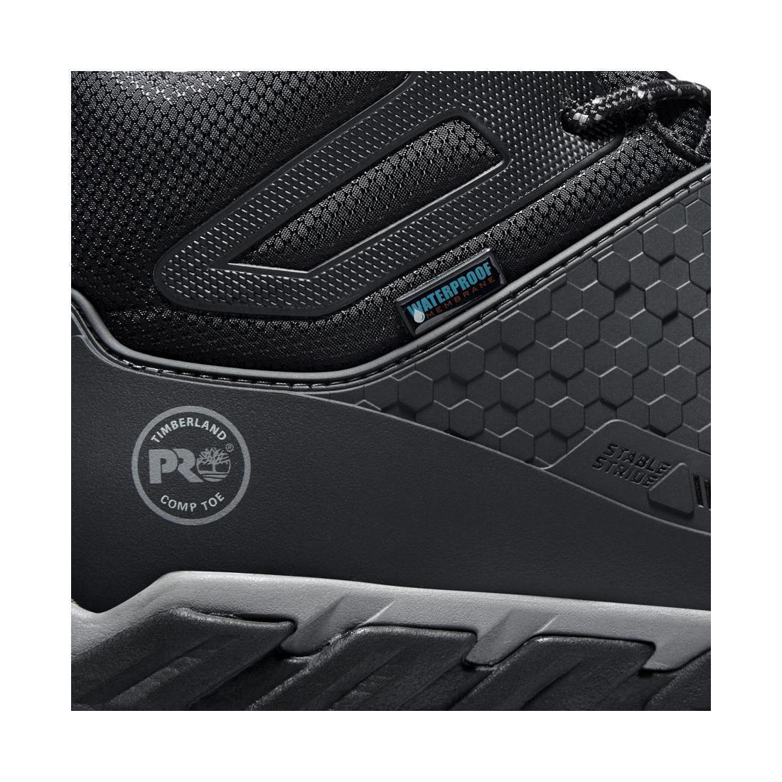 Timberland Pro Ridgework Composite-Toe Waterproof Work Boot Black A1KBW Detail View