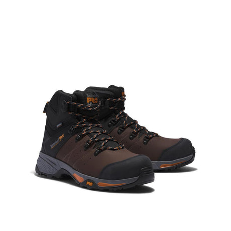 Timberland Pro Switchback 6 Inch Composite-Toe Waterproof Work Boot Brown A2B52 Both Front View