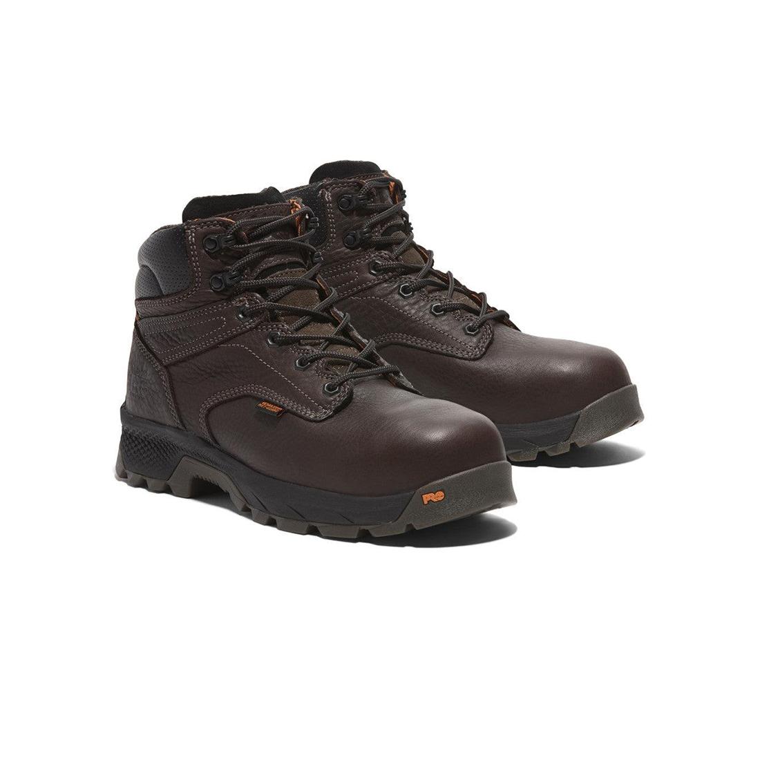Timberland Pro Titan® EV Women's Interanal Met Guard 6-Inch Composite-Toe Work Boot Brown A6377 Both View