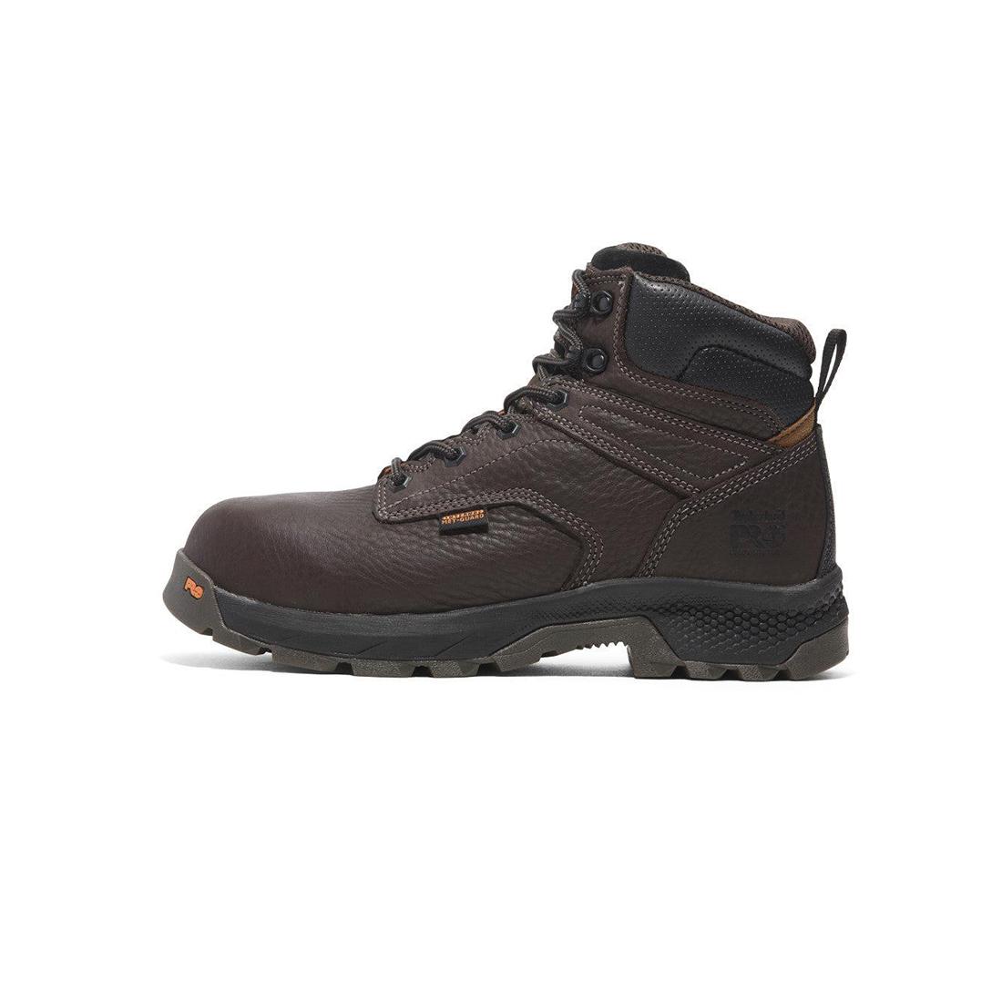 Timberland Pro Titan® EV Women's Interanal Met Guard 6-Inch Composite-Toe Work Boot Brown A6377 Lateral View