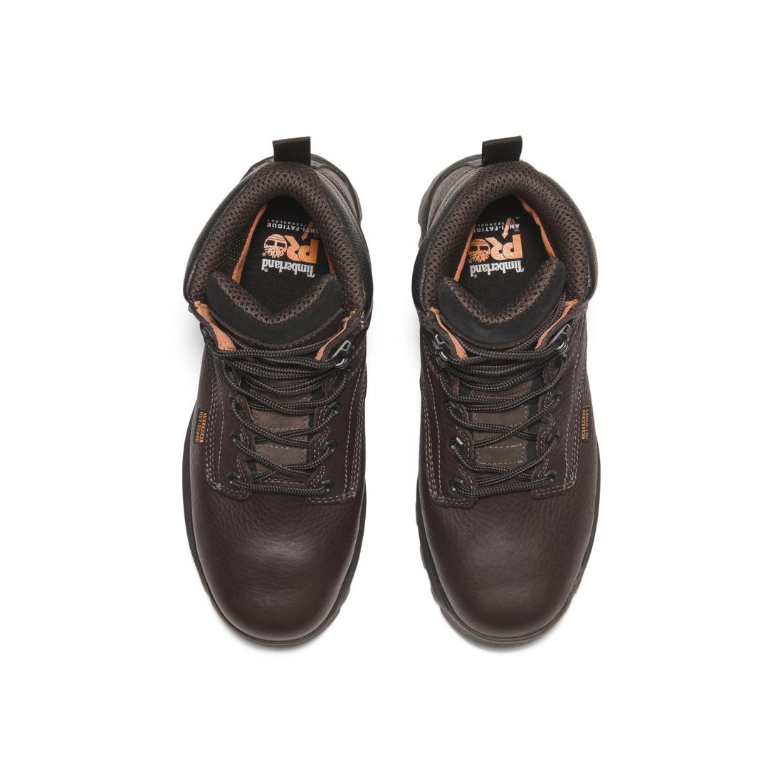 Timberland Pro Titan Ev 6 Inch Composite-Toe Work Boot Dark Brown Front-upper View