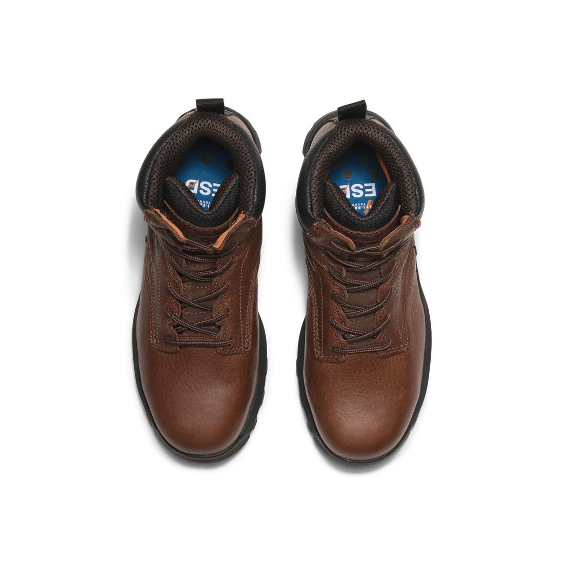Timberland Pro Titan Ev 6 Inch Composite-Toe SD10 Work Boot Brown Coffee Front-upper View