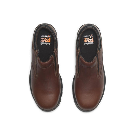 Timberland Pro Titan Ev Composite-Toe Slip-On Work Boot Brown Front-upper View