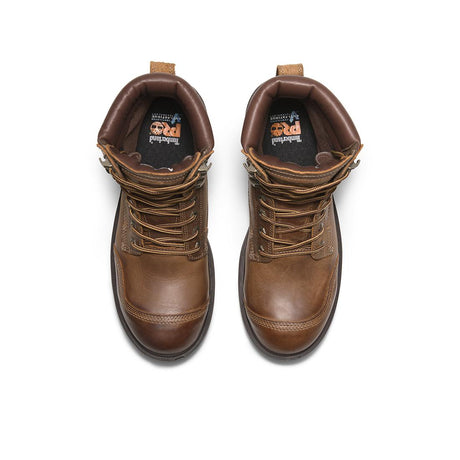 Timberland Pro Whitman 8-Inch Waterproof Composite-Toe Work Boot Full Grain Medium Brown Front-upper View