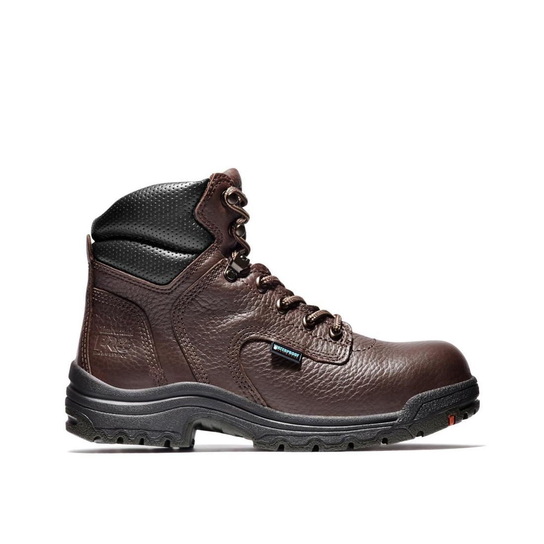 Timberland Pro-Women's 6 In Titan Al Waterproof Brown: Dark Mocha-Steel Toes-1