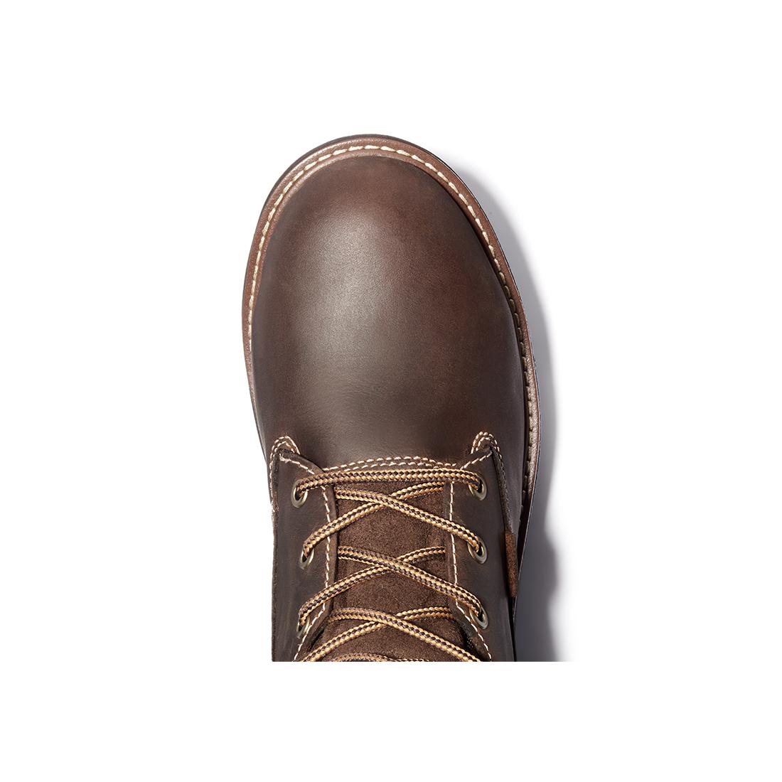 Timberland Pro Women's Hightower 6-Inch Waterproof Alloy-Toe Work Boot Brown Turkish Front-upper View