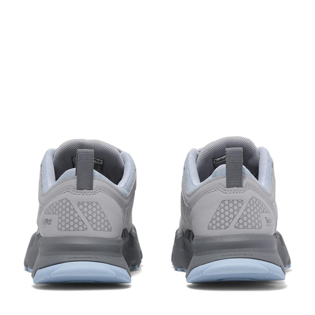 Timberland Pro Women's Powertrain Ev Composite-Toe Work Shoe Gray Back View