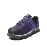 Timberland Pro Women's Powertrain Sport Alloy-Toe Work Shoe Black/Purple A1H1S Front View