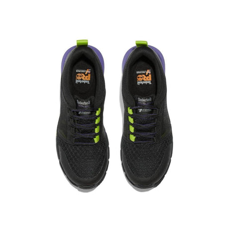 Timberland Pro Women's Radius Composite-Toe Work Shoe Black/Purple Front-upper View