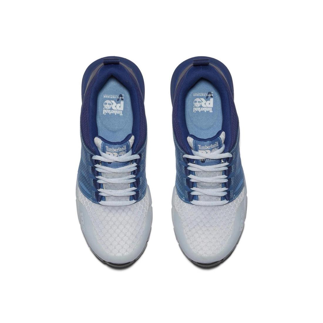 Timberland Pro Women's Radius Composite-Toe Work Shoe Blue Front-upper View
