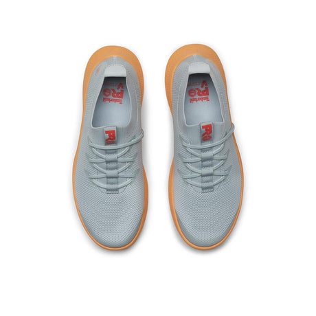 Timberland Pro Women's Solace Slipon Knit Work Shoe Grey/Orange Front-upper View