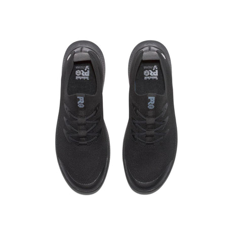 Timberland Pro Women's Solace Soft-Toe Slip-On Shoe Black Front-upper View