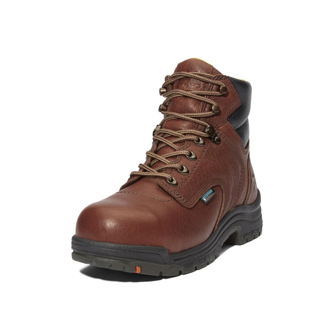 Timberland Pro Women's Titan 6 Inch Alloy-Toe Waterproof Work Boot Brown 53359,DISCONTINUED,LOLA