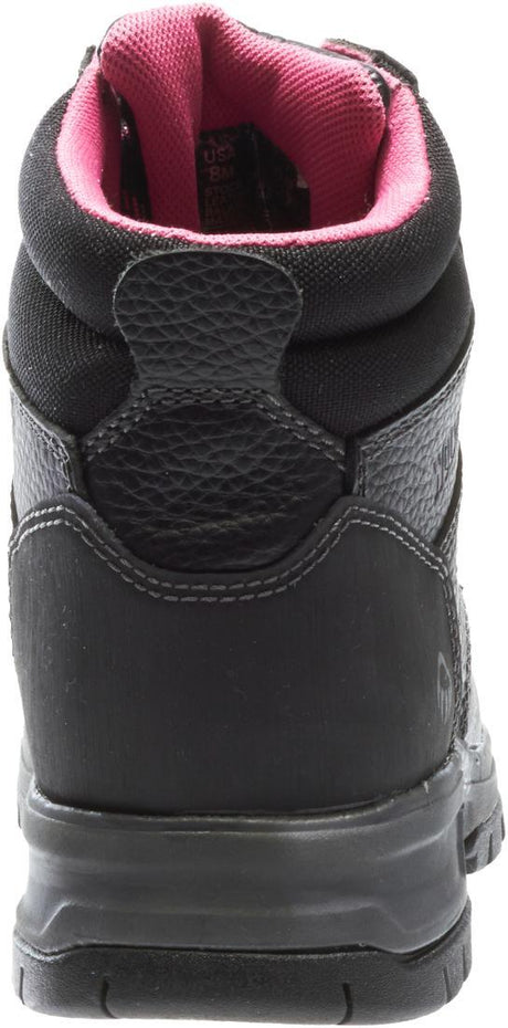 Wolverine Piper Women's Waterproof Composite-Toe Work Boot Black W10181 Heel Image