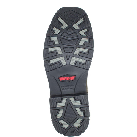 Wolverine Rancher Soft-Toe Waterproof Pull-On Wellington Work Boot Black/Brown W10768 Upper Image