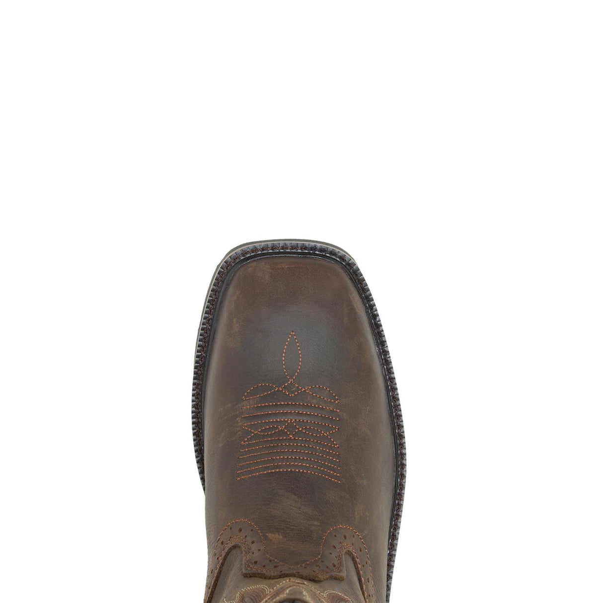 Wolverine Rancher Steel-Toe Pull-On Wellington Square Toe Work Boot Dark Brown steel toe,W10702 Upper Image