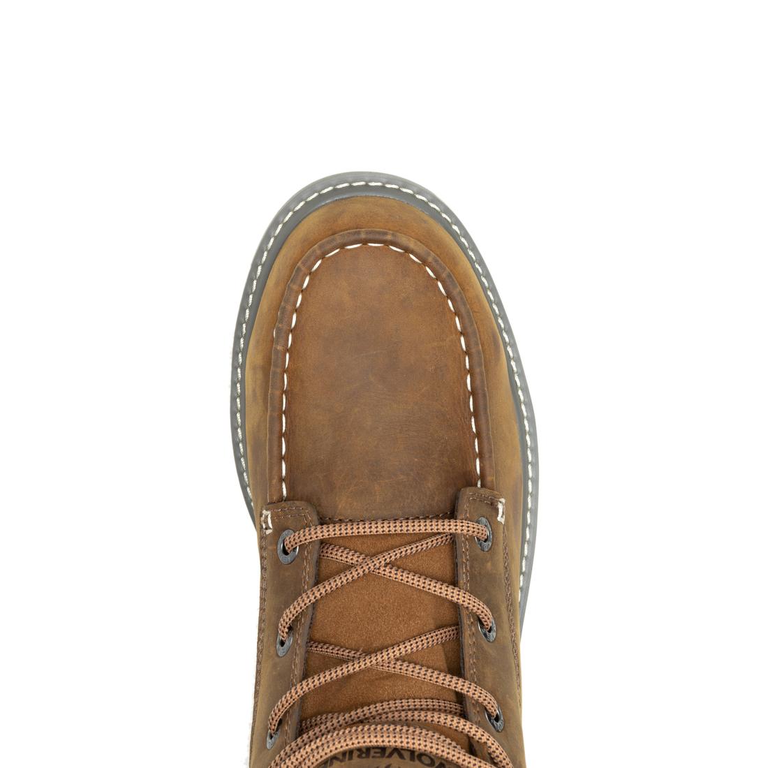 Wolverine Trade Wedge Moc-Toe 6" Soft-Toe Work Boot Sudan Brown Soft-Toe,W230042 Upper Image