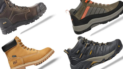 Women's steel toe boots homepage banner image with top sellers
