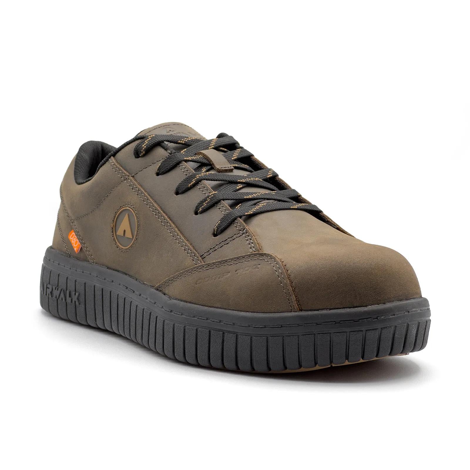 靴 Deuxieme Classe CAMINANDO38 Airwalk Camino Met Leather CT Shoe - Dark Coffee – Steel Toes