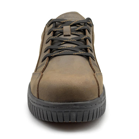 Airwalk Camino Met Leather Internal Met Guard Composite Toe Work Shoes – Dark Coffee 8