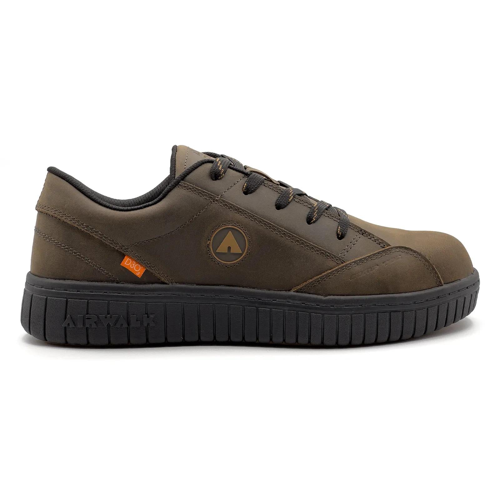 Airwalk Camino Met Leather CT Women's Shoe - Dark Coffee – Steel Toes