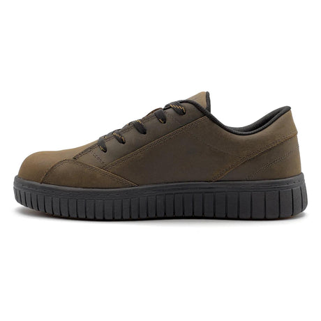 Airwalk Camino Met Leather Women’s Internal Met Guard Composite Toe Work Shoes – Dark Coffee 7