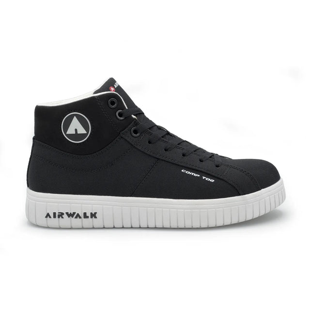 Airwalk Deuce Mid Composite Toe Work Boots – Black/White 1