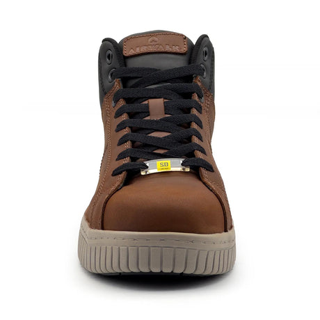 Airwalk Deuce SD10 Leather Mid Women’s Composite Toe Work Boots – Brown/Tan 7