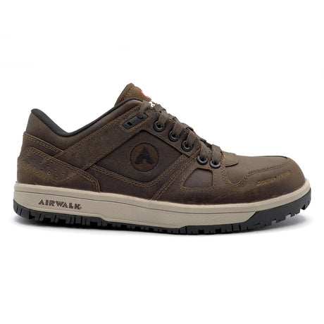 Airwalk Mongo Leather Composite Toe Work Shoes – Chocolate Brown 1