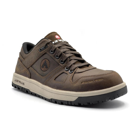 Airwalk Mongo Leather Composite Toe Work Shoes – Chocolate Brown 2
