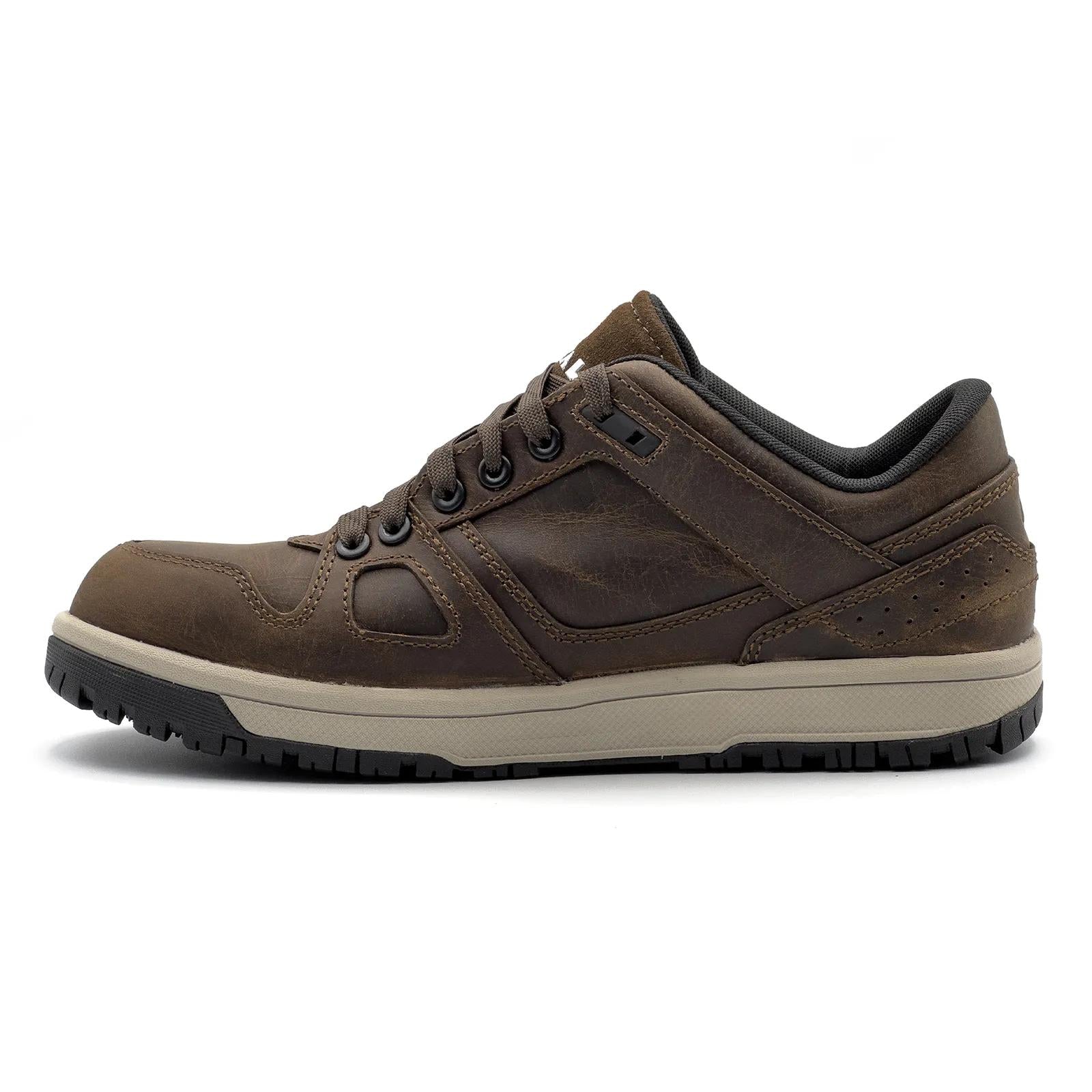 Airwalk Mongo Leather Composite Toe Shoe - Choc Brown – Steel Toes