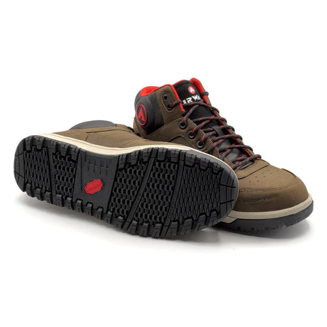 Airwalk Mongo Leather Composite Toe Work Shoes – Medium Brown 6