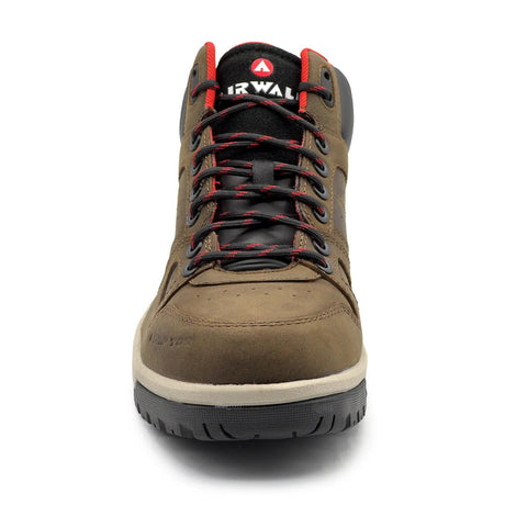 Airwalk Mongo Leather Composite Toe Work Shoes – Medium Brown 8