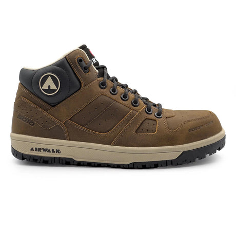Airwalk Mongo Leather SD10 Women’s Composite Toe Mid Work Boots – Brown 1