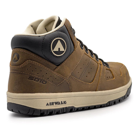Airwalk Mongo Leather SD10 Women’s Composite Toe Mid Work Boots – Brown 5